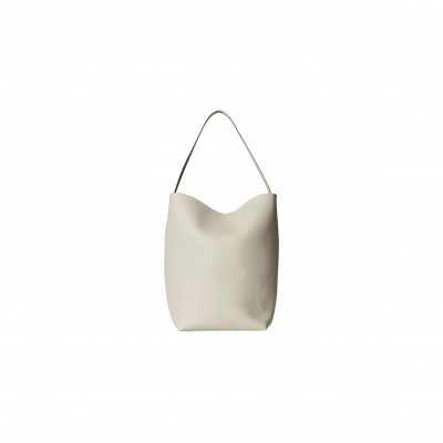 THE ROW LARGE NS PARK TOTE BAG IN LEATHER IVORY W1273L129IVPD (43*38*20cm)
